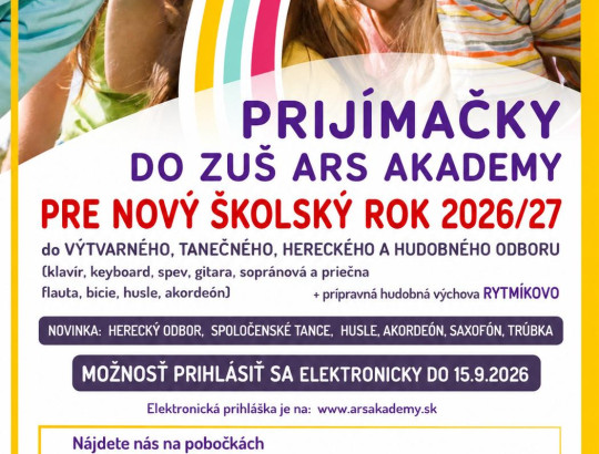 PRIJÍMAČKY/ZÁPIS NA ŠK.ROK 2026/2027