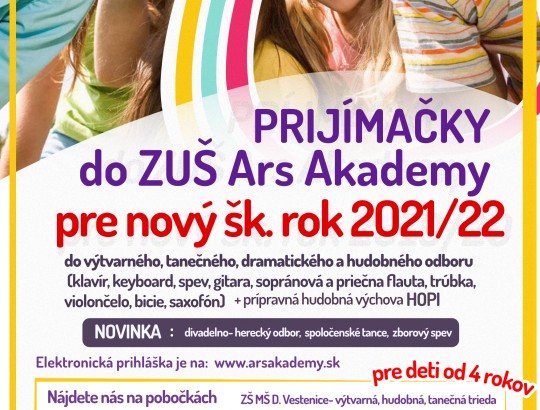 Prijímačky pre školský rok 2021/2022